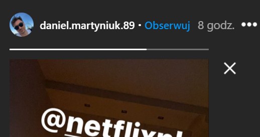 Daniel Martyniuk oglądający Netflixa /Instagram/daniel.martyniuk.89 /Instagram