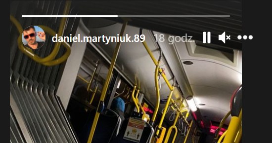 Daniel Martyniuk w autobusie /Instagram/daniel.martyniuk.89