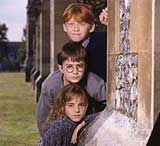 Daniel Radcliffe (Harry Potter), Emma Watson (Hermione Granger) i Rupert Grint (Ron Weasley) /