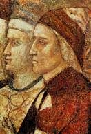 Dante i Wergiliusz w raju, fresk ze szkoły Giotta, koniec XIII w. /Encyklopedia Internautica
