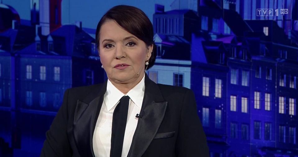 Danuta Holecka w "Wiadomościach" (Screen: vod.tvp.pl) /TVP /materiał zewnętrzny