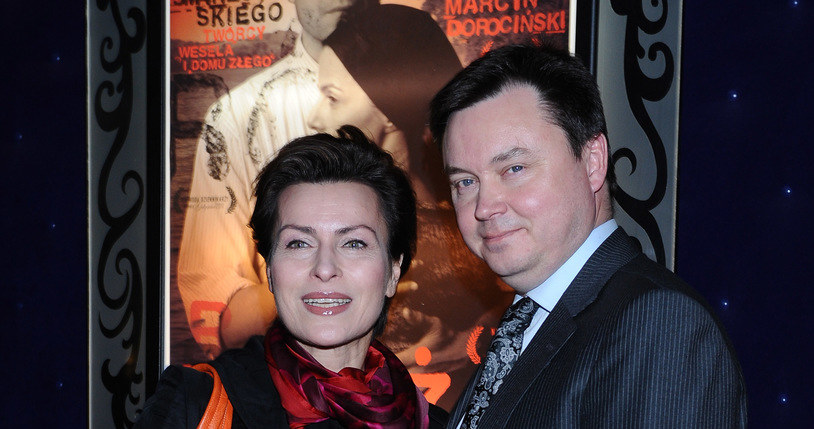 Danuta Stenka z mężem /Andras Szilagyi /MWMedia