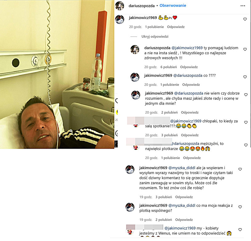 Dariusz Opozda sprzecza się z Jakimowiczem /https://www.instagram.com/dariuszopozda/ /Instagram