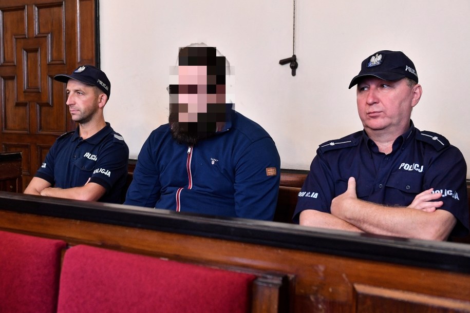 Dariusz S. na sali sądowej /Marcin Gadomski /PAP