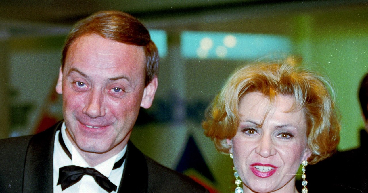 Dariusz Szpakowski i Grażyna Strachota, 1997. /Studio69 /Agencja FORUM