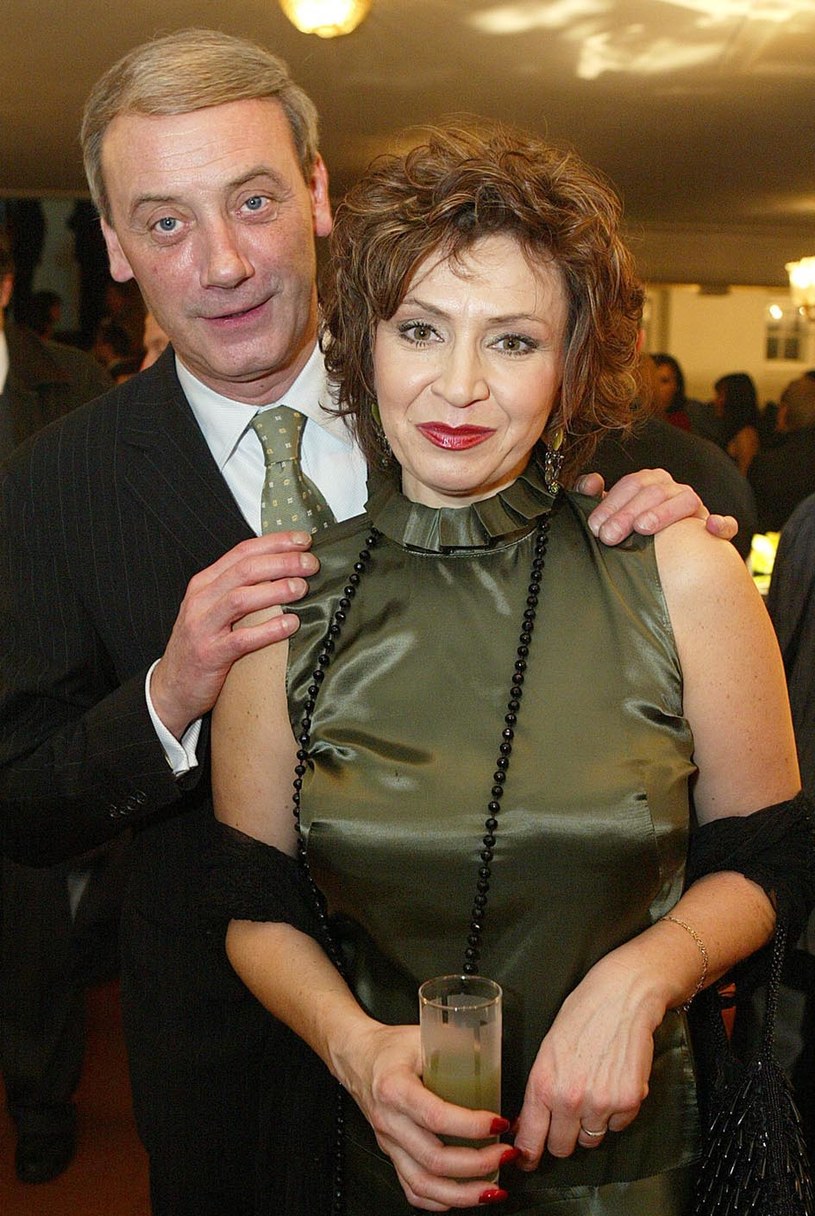 Dariusz Szpakowski z żoną Grażyną Strachotą /AIM