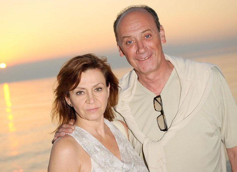 Dariusz Szpakowski z żoną Grażyną Strachotą /Źródło: AIM