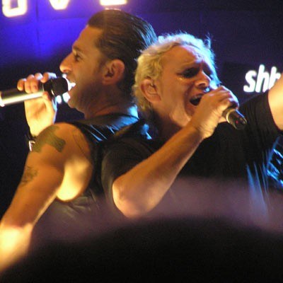 Dave Gahan i Martin L. Gore z Depeche Mode podczas koncertu w "Spodku" /INTERIA.PL