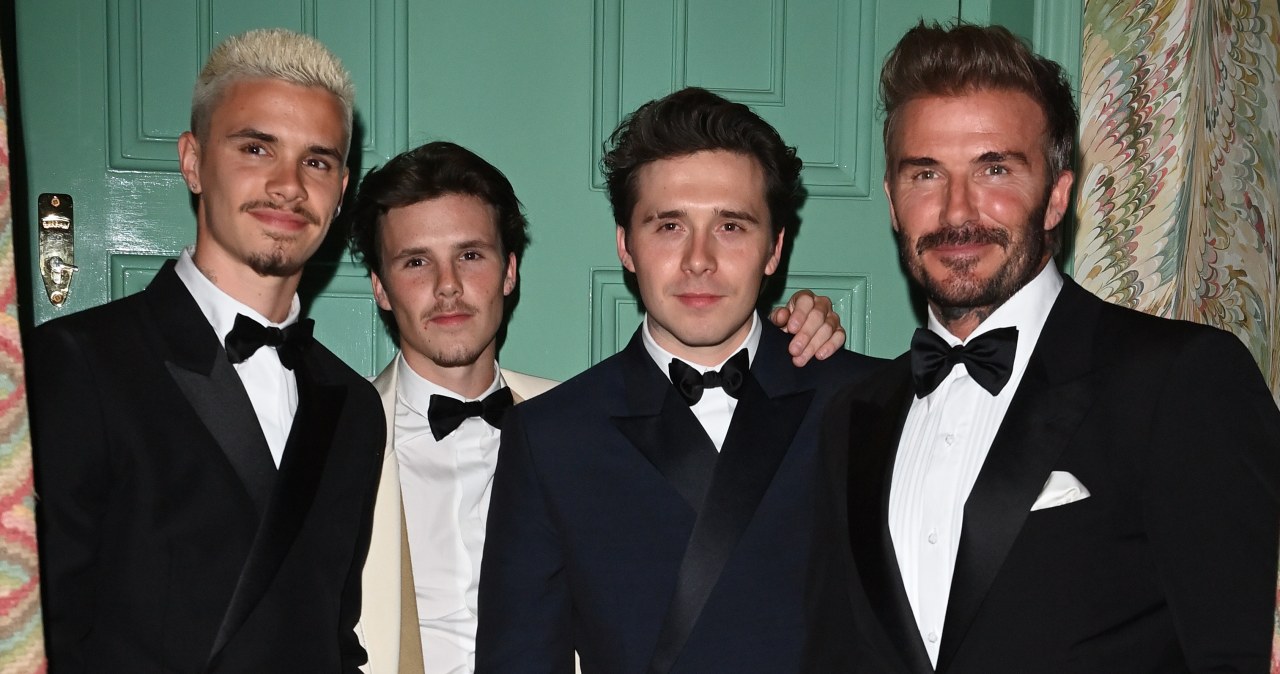 David Beckham, Brooklyn Beckham, Romeo Beckham i Cruz Beckham /Getty Images
