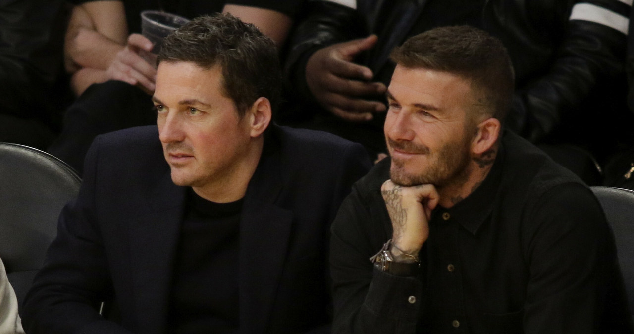 David Beckham i Dave Gardner na meczu koszykówki /London Entertainment / SplashNews.com /East News