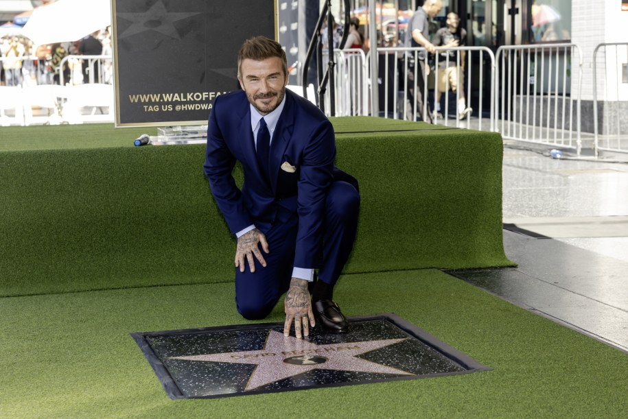 David Beckham i jego gwiazda w Hollywood /	TED SOQUI /PAP/EPA