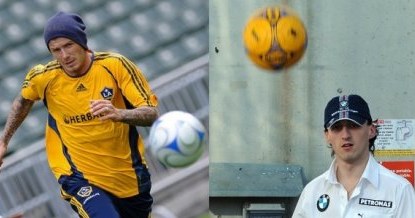 David Beckham i Robert Kubica. Pierwszy i sześćdziesiąty sportowiec w rankingu /AFP