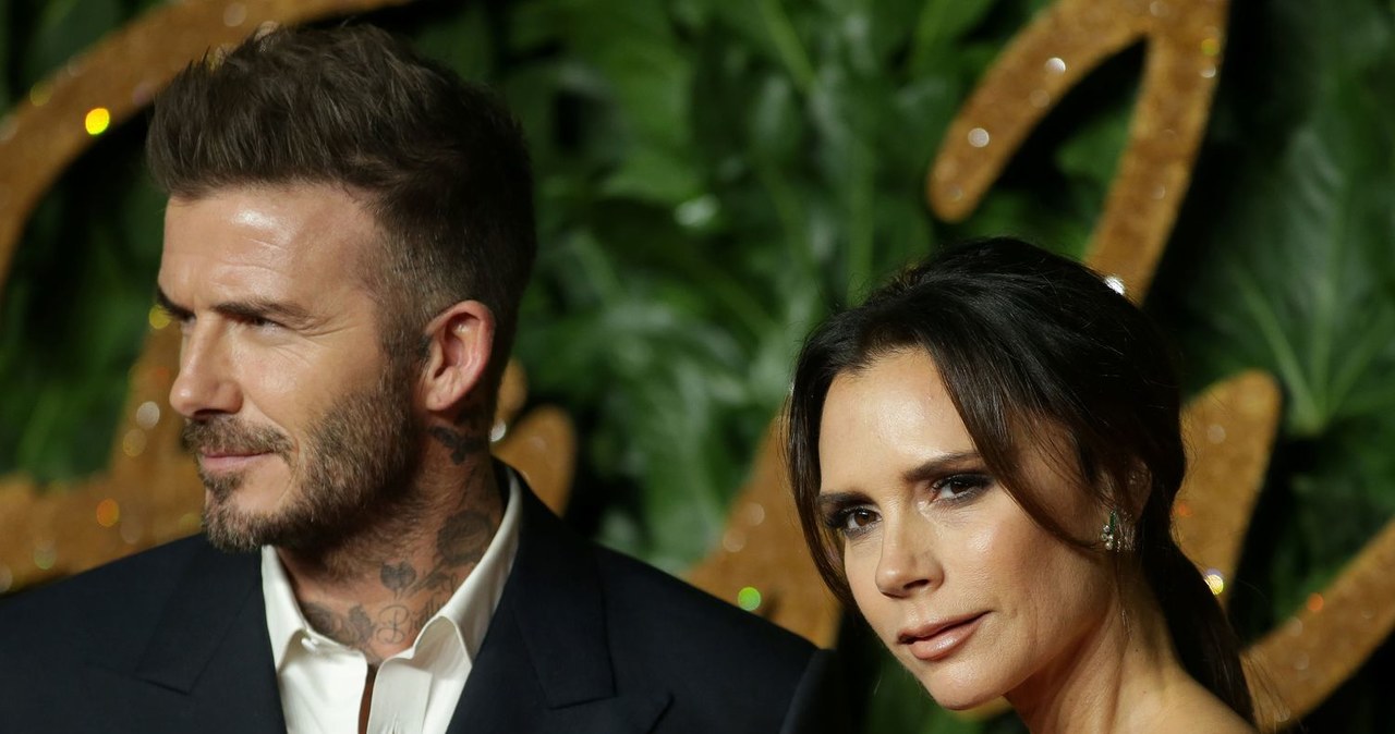 David Beckham wraz z żoną Victorią /AFP