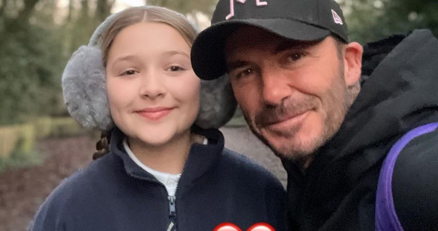 David Beckham z córką /Instagram