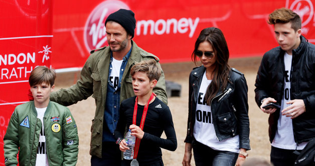 David Beckham z rodziną /Steve Bardens /Getty Images