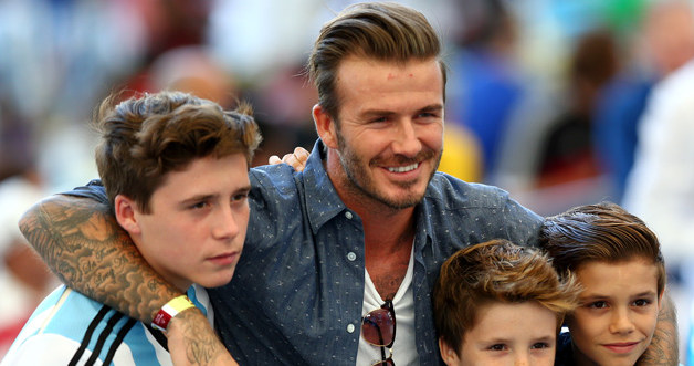 David Beckham z synami /Michael Steele /Getty Images