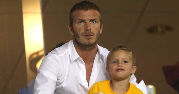 David Beckham z synem &nbsp; /AFP