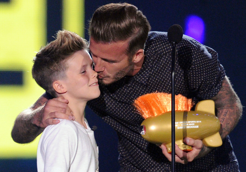 David Beckham z synem Cruzem /Alberto E. Rodriguez /Getty Images