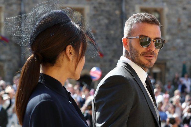 David Beckham z żoną Victorią /Gareth Fuller    /PAP/EPA