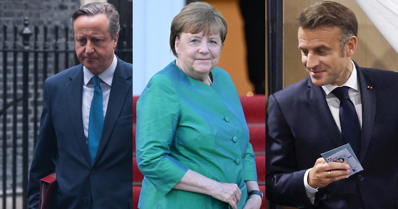David Cameron, Angela Merkel i Emmanuel Macron /WIKTOR SZYMANOWICZ/ANADOLU, RALF HIRSCHBERGER/AFP, MOHAMMED BADRA/POOL /AFP