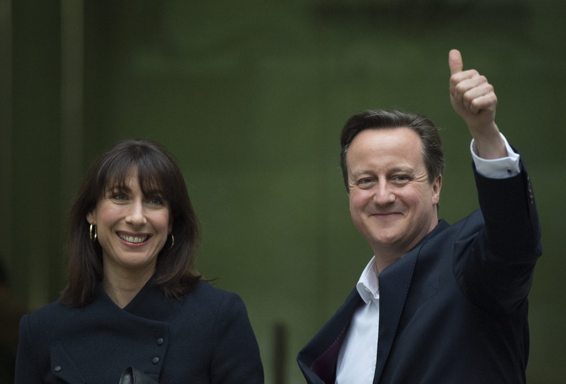 David Cameron z żoną /PAP/EPA