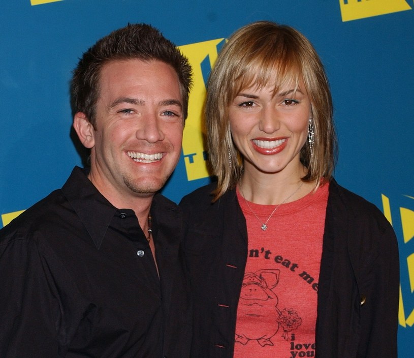 David Faustino z żoną, 2004 rok /Gregg DeGuire /Getty Images