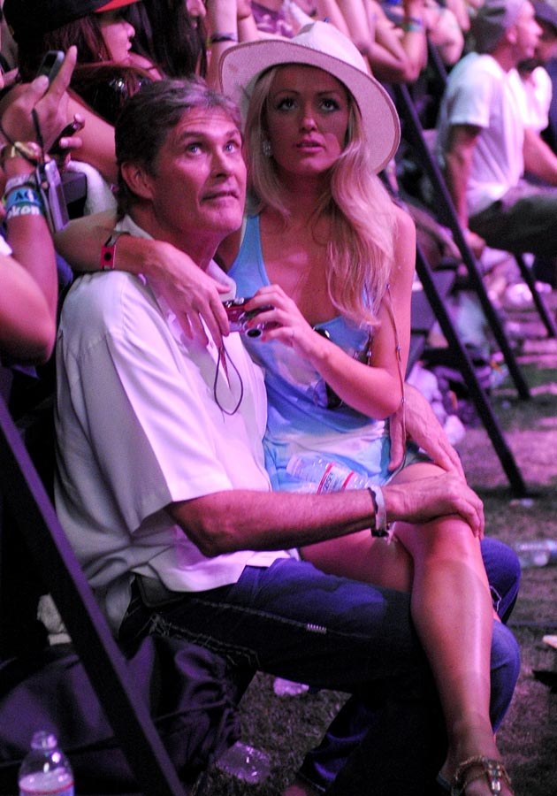 David Hasselhoff i Hayley Roberts, fot.Kevin Winter &nbsp; /Getty Images/Flash Press Media