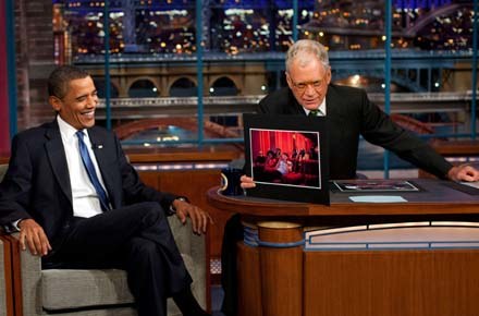 David Letterman rozśmieszył Baracka Obamę. Co na to Conan O'Brien? /Getty Images/Flash Press Media