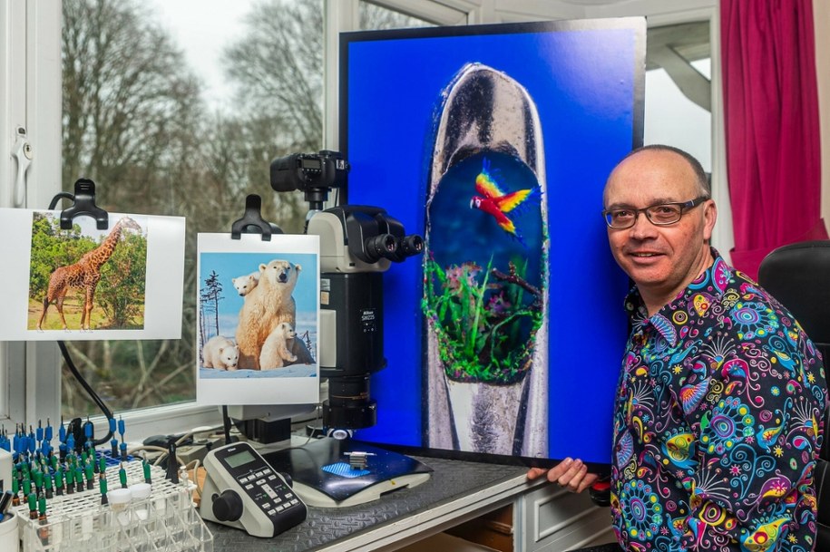 David Lindon przez ponad dwa lata tworzył swoje mikrozoo /Max Willcock/Bournemouth News/Sh Rex Features/East News /East News