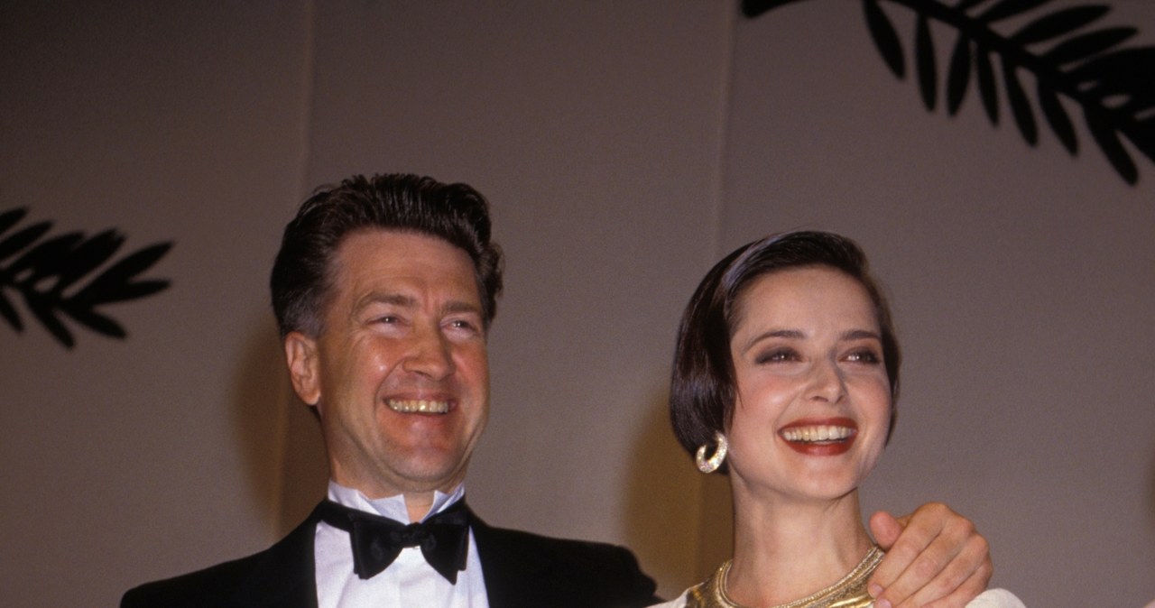 David Lynch w Cannes z Isabellą Rossellini i Złotą Palmą za "Dzikość serca" /ARNAL/GARCIA/PICOT/Gamma-Rapho /Getty Images