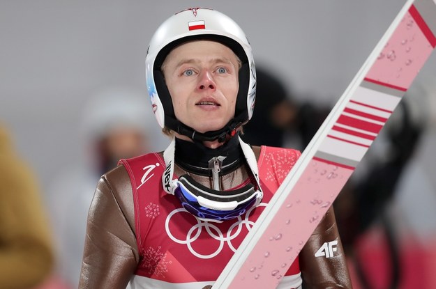 Dawid Kubacki po kwalifikacjach do indywidualnego konkursu skoków narciarskich / 	Grzegorz Momot    /PAP