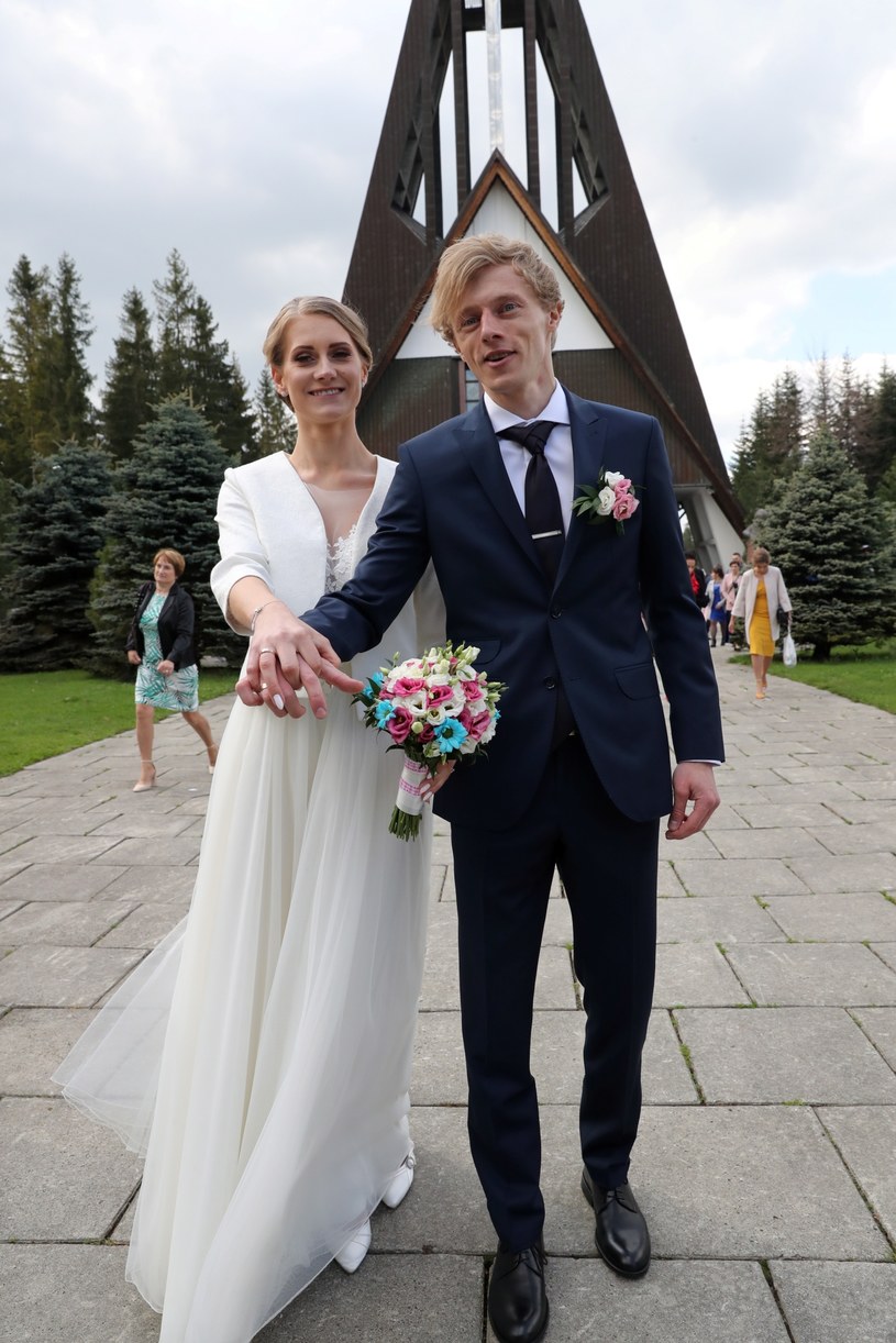 Dawid Kubacki z żoną Martą / 	Grzegorz Momot    /PAP
