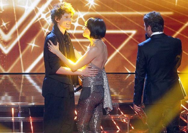 Dawid Podsiadło i Tatiana Okupnik świętują zwycięstwo w "X Factor" /AKPA
