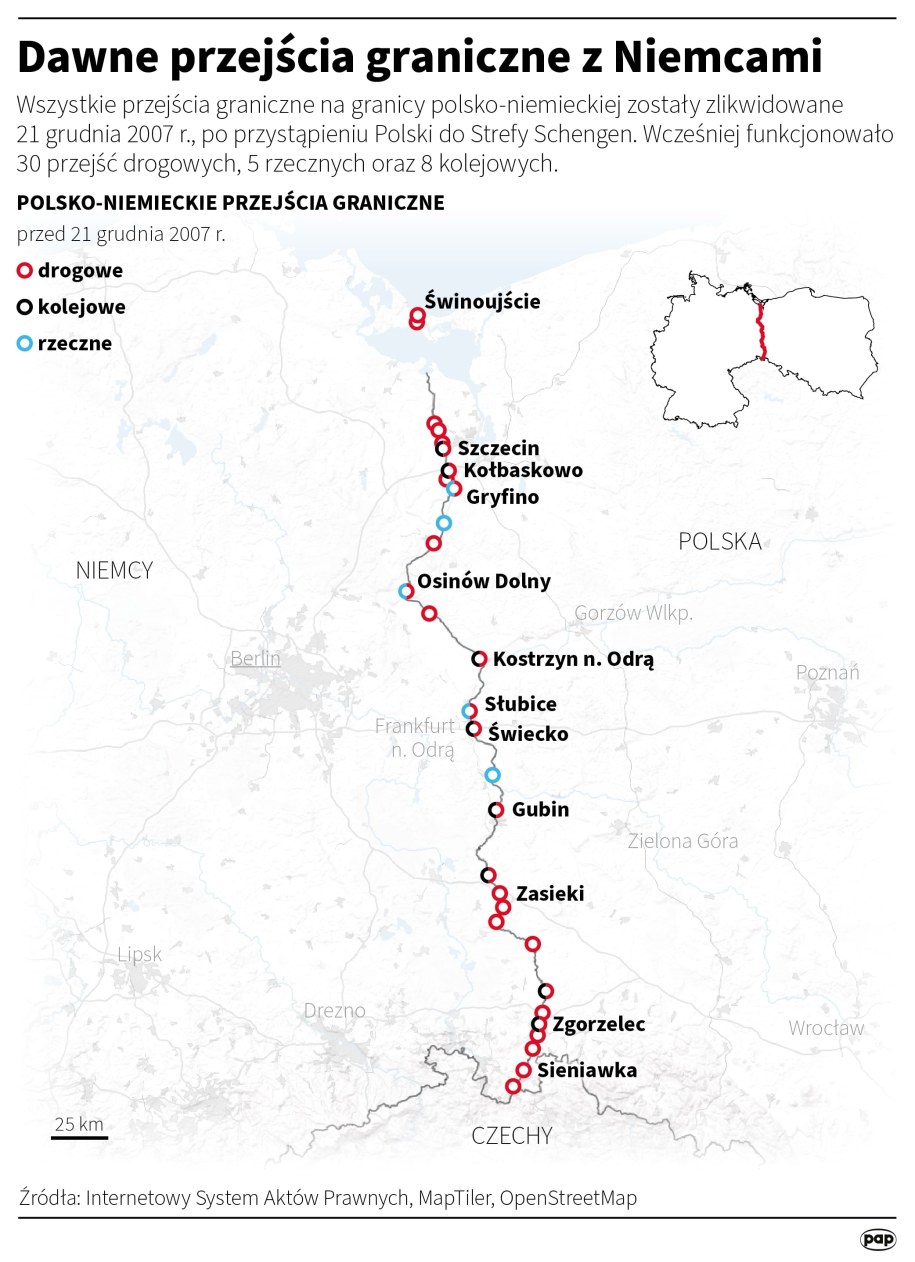 Dawne przejścia graniczne z Niemcami /Maciej Zieliński, Adam Ziemienowicz /PAP