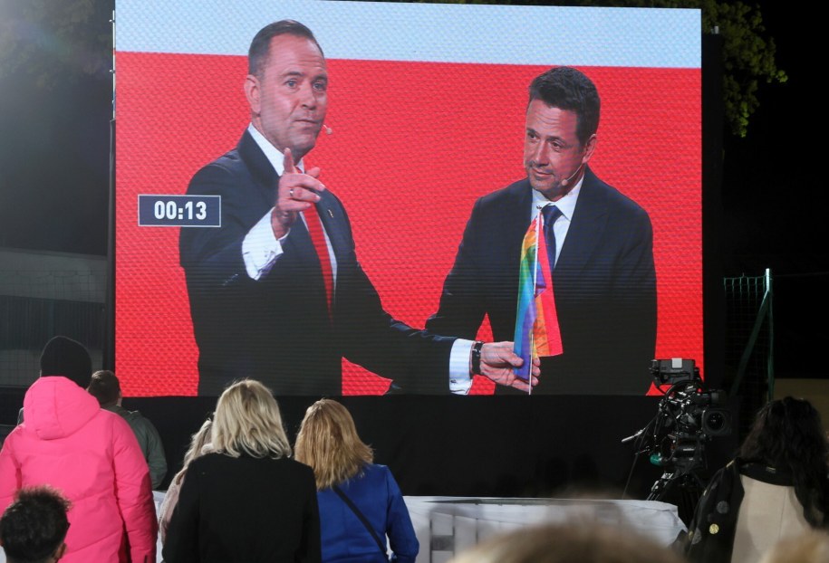 Debata prezydencka w Końskich. Karol Nawrocki i Rafał Trzaskowski / WOJCIECH OLKUSNIK  /East News