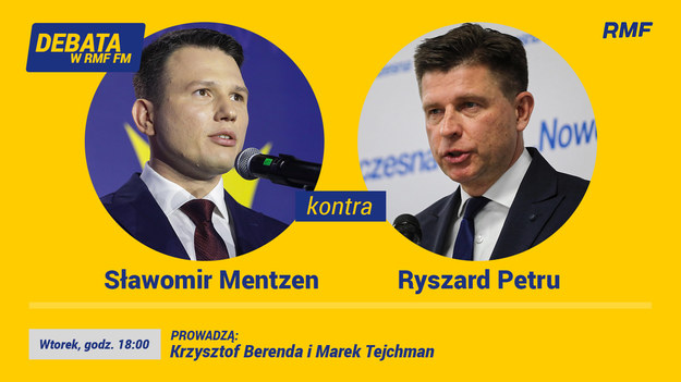 Debata Sławomir Mentzen kontra Ryszard Petru /Grafika RMF FM