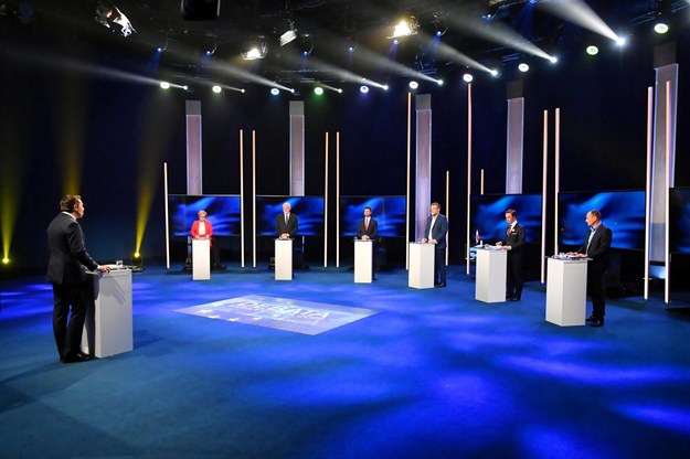 Debata telewizyjna przed eurowyborami (2019 r.) /Piotr Nowak /PAP