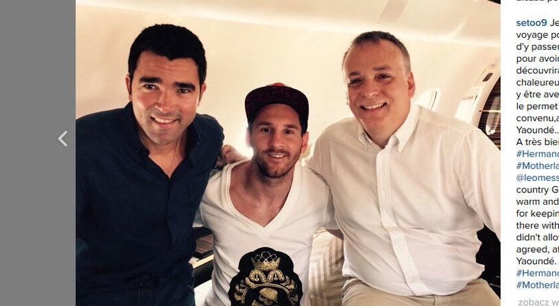 Deco i Leo Messi na Instagramie Samuela Eto'o /INTERIA.PL