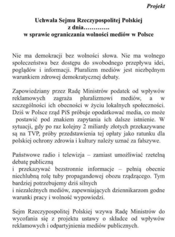 Deklaracja przekazana Interii przez Annę Marię Żukowską /