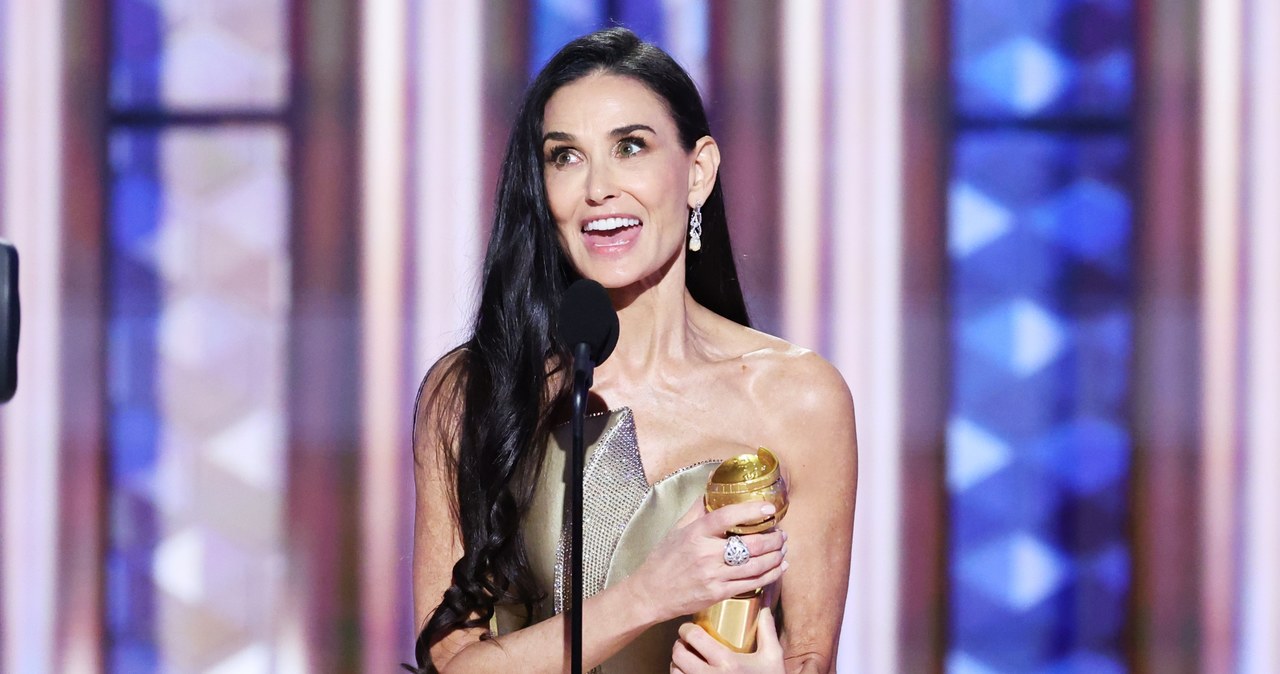 Demi Moore ze Złotym Globem za rolę w "Substancji" /Rich Polk/GG2025 / Contributor /Getty Images