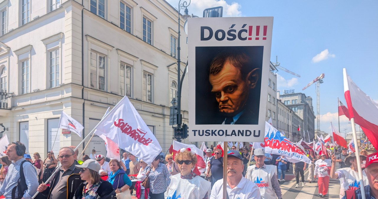 Demonstracja "Solidarności" w Warszawie. Galeria