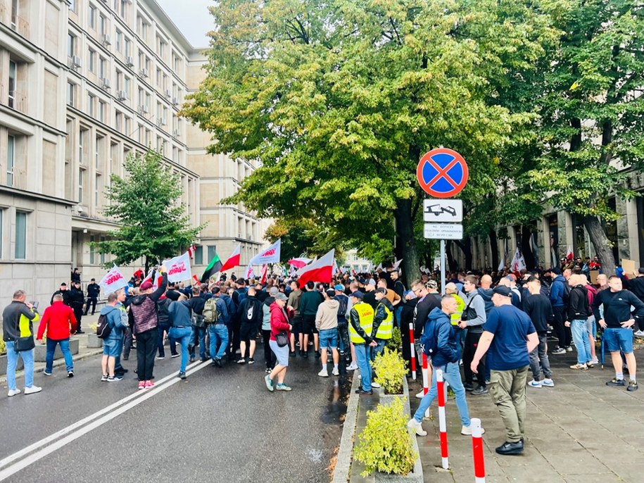 Demonstracja górników w Warszawie /Kacper Wróblewski /RMF FM