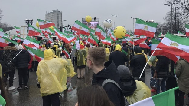Demonstracja Irańczyków w Warszawie /Michał Dukaczewski /RMF FM