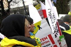 Demonstracja kupców przed Sejmem