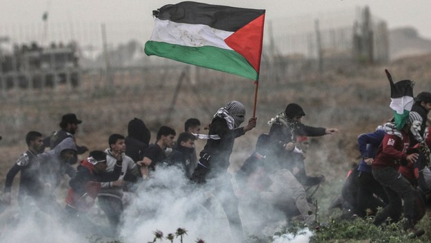 Demonstracja na granicy izraelsko-palestyńskiej /MOHAMMED SABER  /PAP/EPA