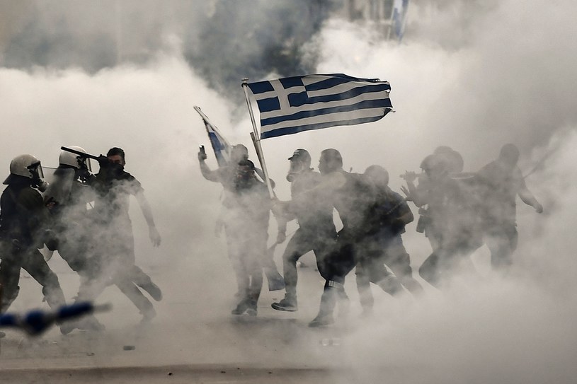 Demonstracja przeciwko porozumieniu między Grecją a Macedonią /Aris Messinis /East News