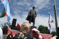 Demonstracja separatystów w Doniecku