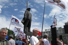 Demonstracja separatystów w Doniecku