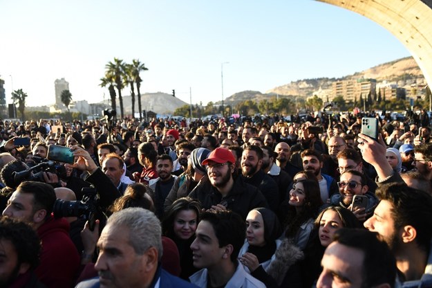 Demonstracja w Damaszku w obronie praw kobiet i demokracji /Hasan Belal /PAP