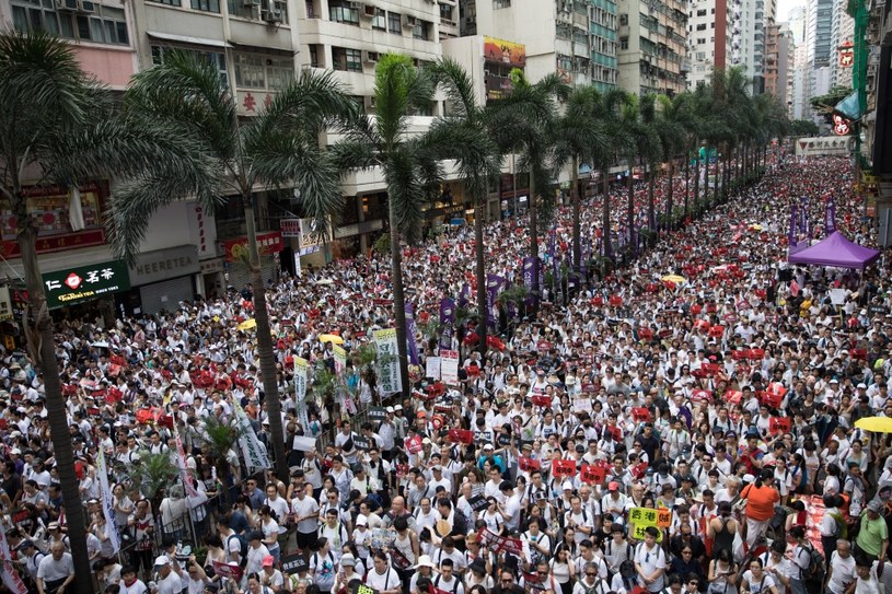 Demonstracja w Hongkongu /JEROME FAVRE /PAP/EPA